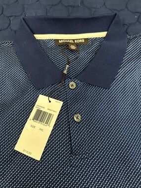 Michael Kors Bright Navy Knit Polo Shirt